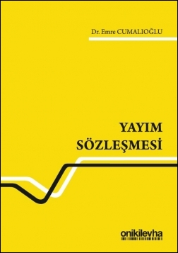 Kitap Kapağı  Yayım Sözleşmesi