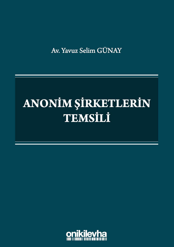 Kitap Kapağı  Anonim Şirketlerin Temsili