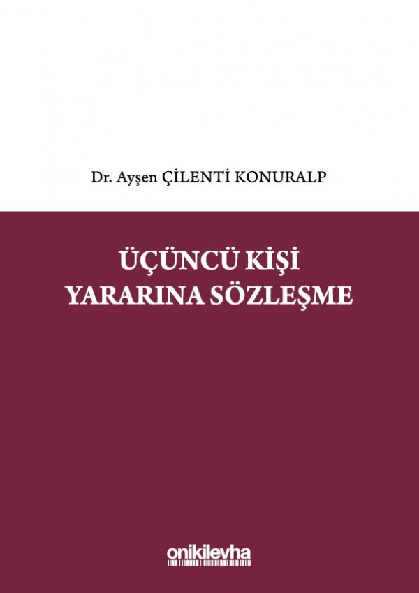 Kitap Kapağı  Üçüncü Kişi Yararına Sözleşme