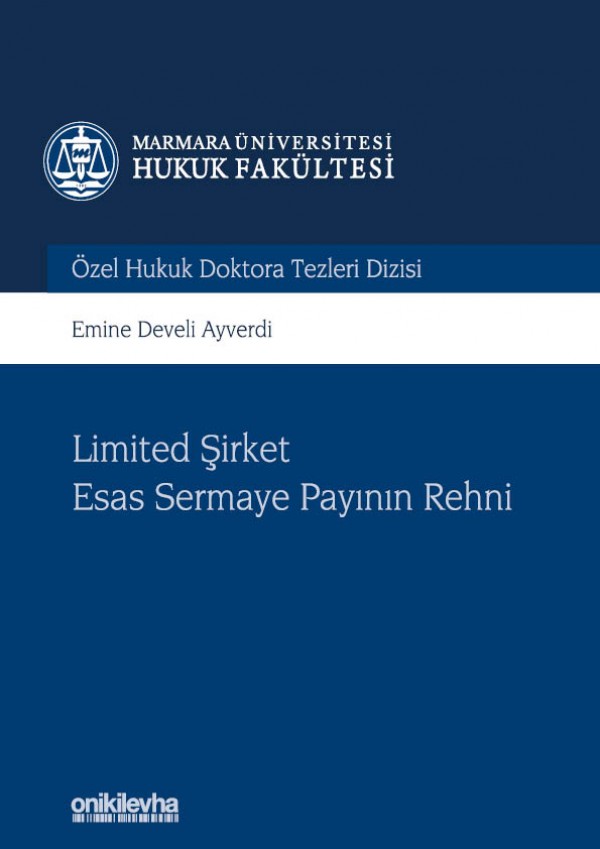 Kitap Kapağı  Limited Şirket Esas Sermaye Payının Rehni