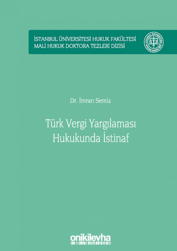 Kitap Kapağı  Türk Vergi Yargılaması Hukukunda İstinaf