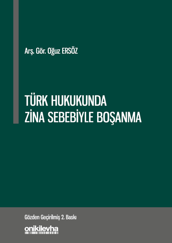 Kitap Kapağı  Türk Hukukunda Zina Sebebiyle Boşanma
