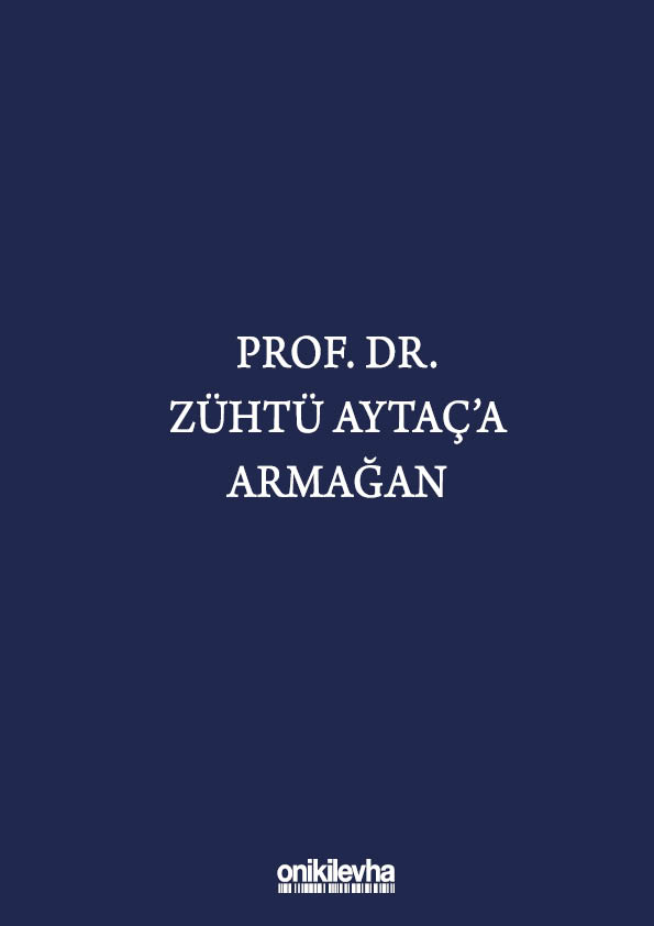 Kitap Kapağı  Prof. Dr. Zühtü Aytaç'a Armağan