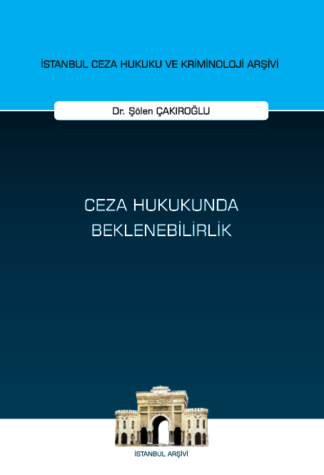Kitap Kapağı  Ceza Hukukunda Beklenebilirlik