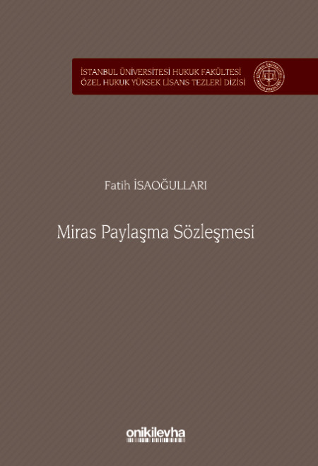 Kitap Kapağı  Miras Paylaşma Sözleşmesi