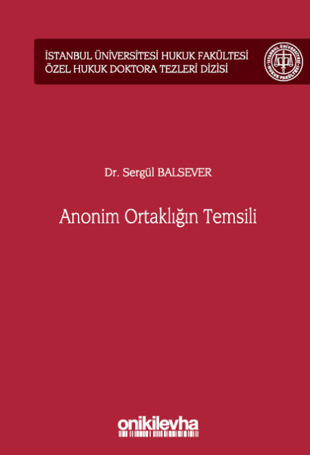 Kitap Kapağı  Anonim Ortaklığın Temsili