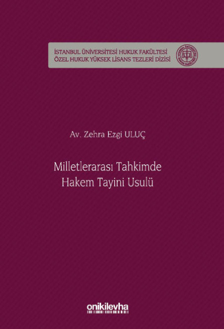 Kitap Kapağı  Milletlerarası Tahkimde Hakem Tayini Usulü