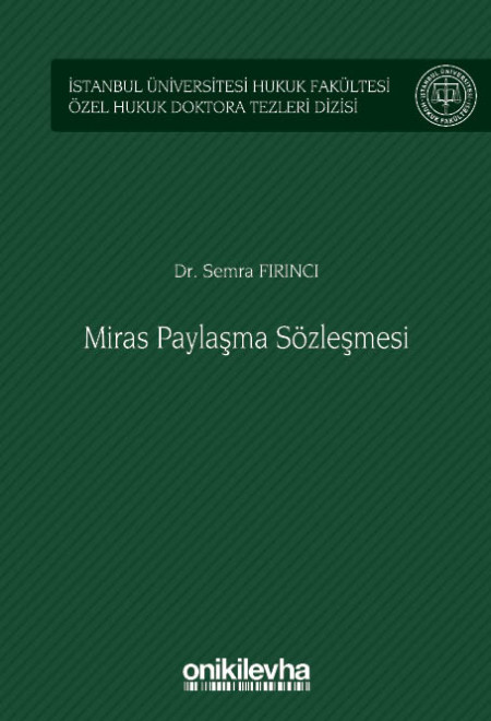 Kitap Kapağı  Miras Paylaşma Sözleşmesi