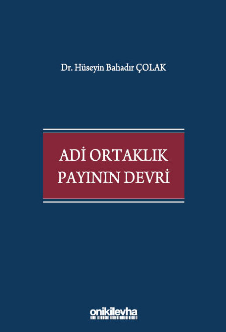 Kitap Kapağı  Adi Ortaklık Payının Devri
