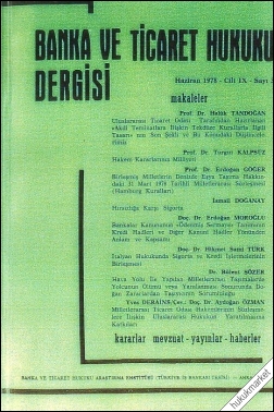 Kitap İncelemesi: Investment İnsurance İn İnternational Law. Yazar: Theodor Meron Kitap İncelemesi: Investment İnsurance İn İnternational Law. Yazar: Theodor Meron