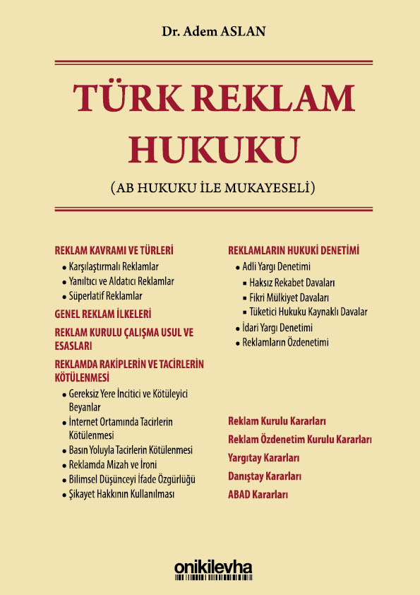 Kitap Kapağı  (Ön Sipariş) Türk Reklam Hukuku